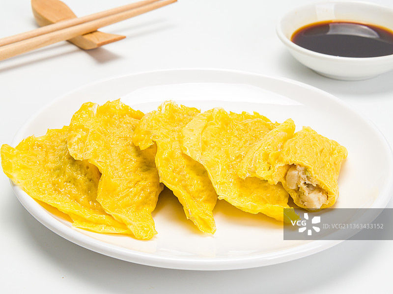 黄金蛋饺早餐美食图片素材