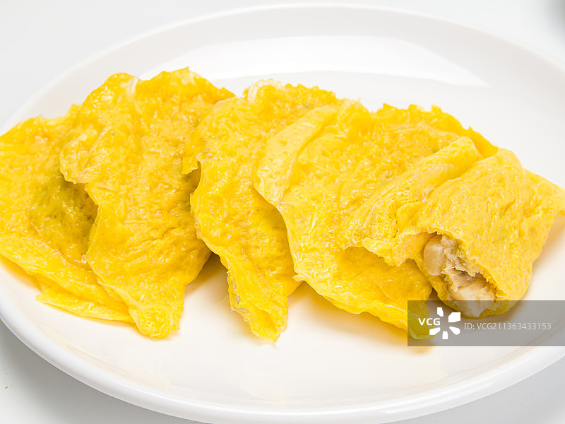 黄金蛋饺早餐美食图片素材