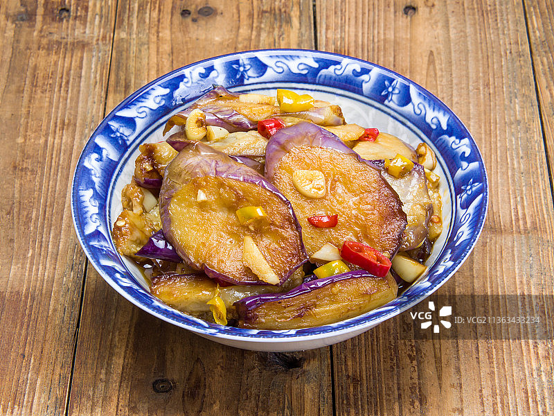 红烧茄子家常菜图片素材