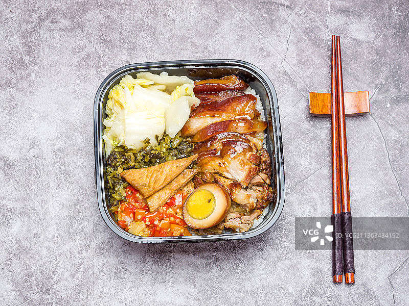 外卖便当快餐猪脚饭图片素材