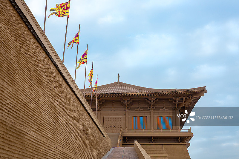 大明宫丹凤门   大明宫  多彩的云朵图片素材