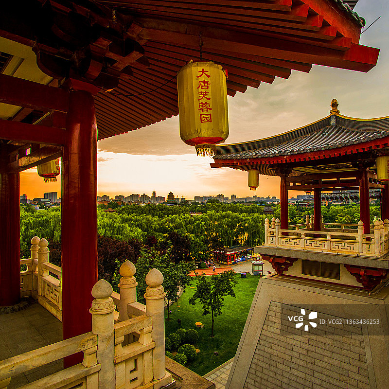 西安大唐芙蓉园图片素材