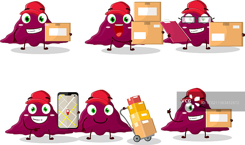 卡通角色设计：新冠病毒Delta变种工作图片素材