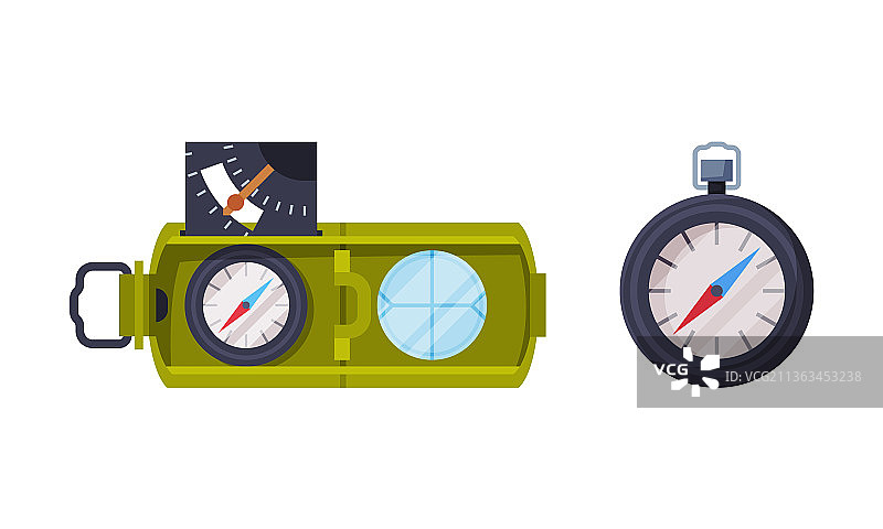 带罗盘的地质勘探仪器图片素材