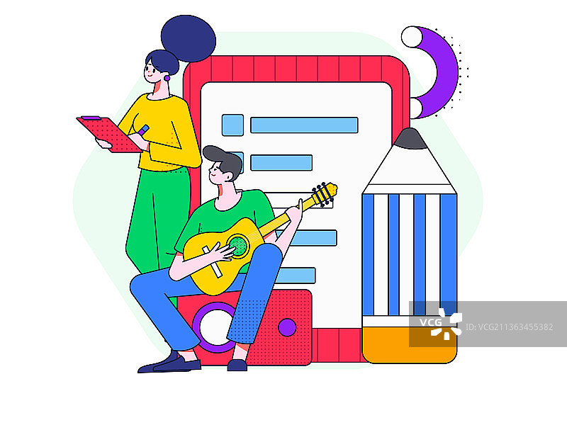 邀请好友进行问卷调查扁平矢量概念运营插画图片素材