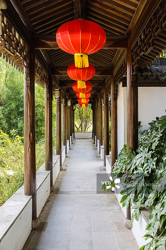 江苏苏州常熟尚湖拂水山庄图片素材