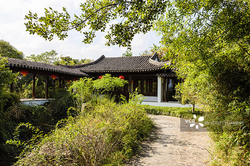 江苏苏州常熟尚湖拂水山庄图片素材