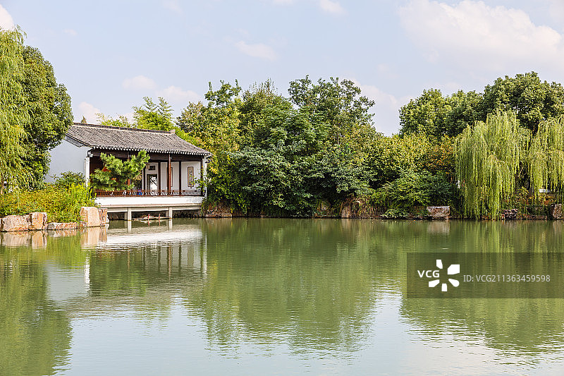 江苏苏州常熟尚湖拂水山庄图片素材