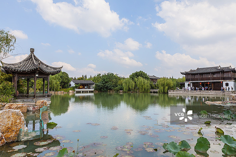 江苏苏州常熟尚湖拂水山庄图片素材