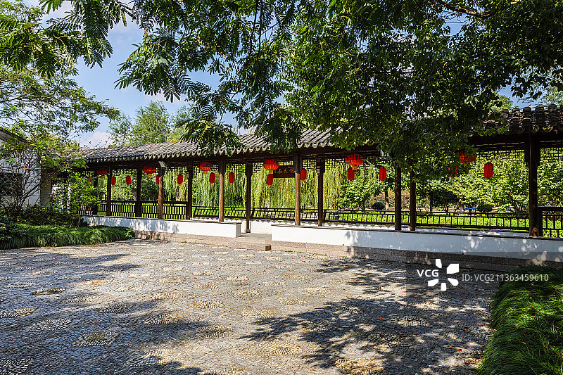 江苏苏州常熟尚湖拂水山庄图片素材