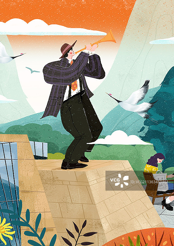 生活场景系列-演奏音乐图片素材