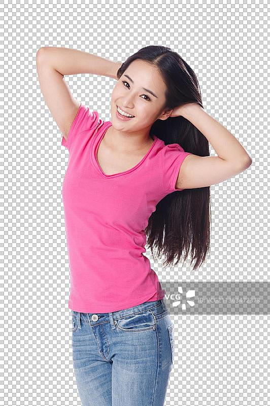 青春活力的年轻女孩图片素材