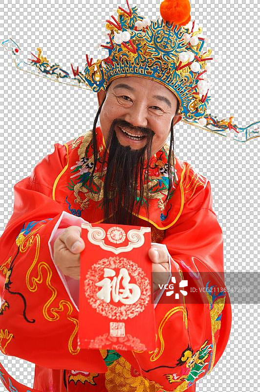 财神爷拿着红包图片素材
