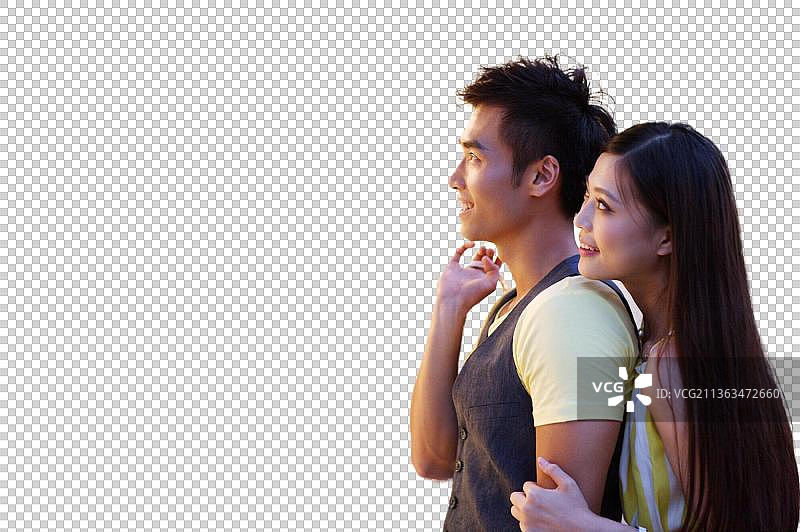 青年情侣在购图片素材