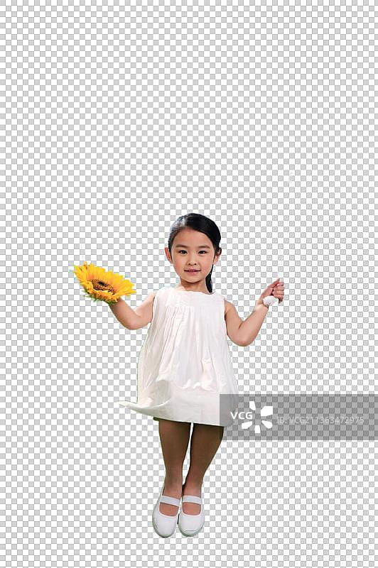 东方女孩荡秋千图片素材