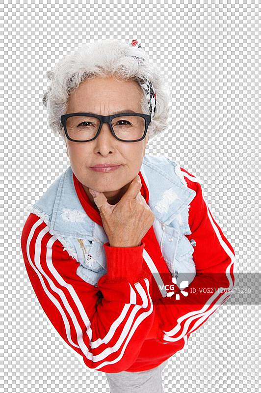 时尚的老年女人图片素材