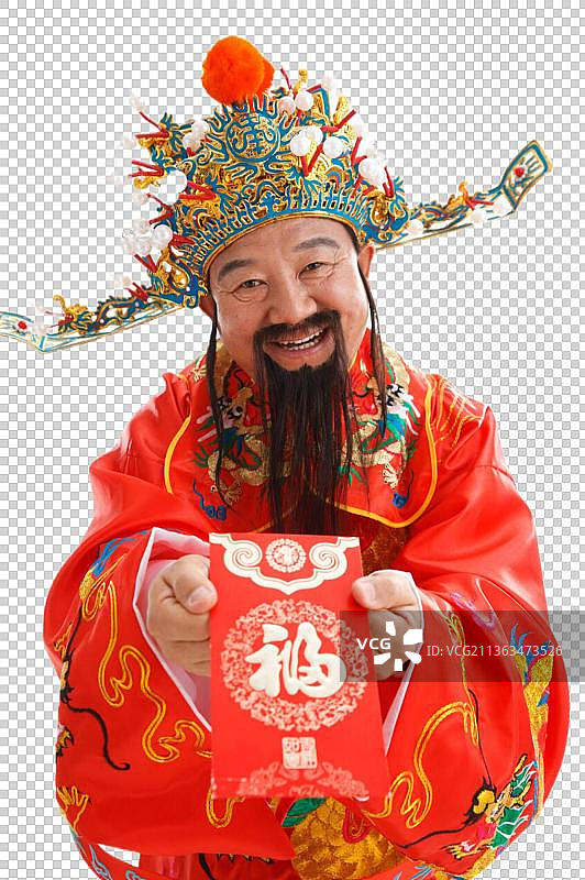 财神爷拿着红包图片素材