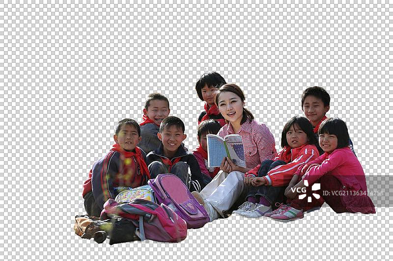 乡村老师给小学生讲课图片素材