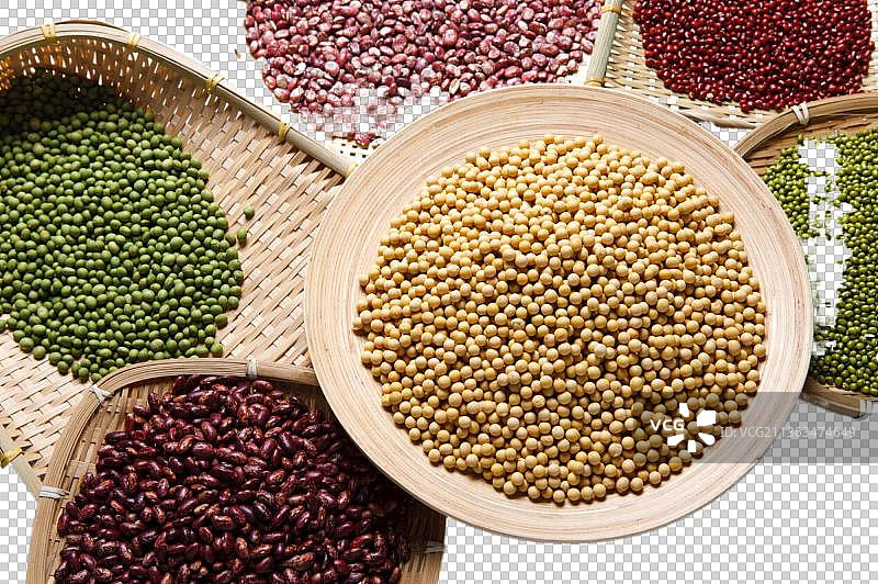 豆类-红豆,绿豆,黄豆,青豆图片素材