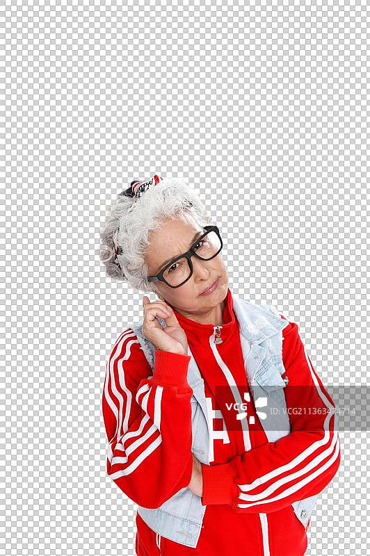 时尚的老年女人图片素材