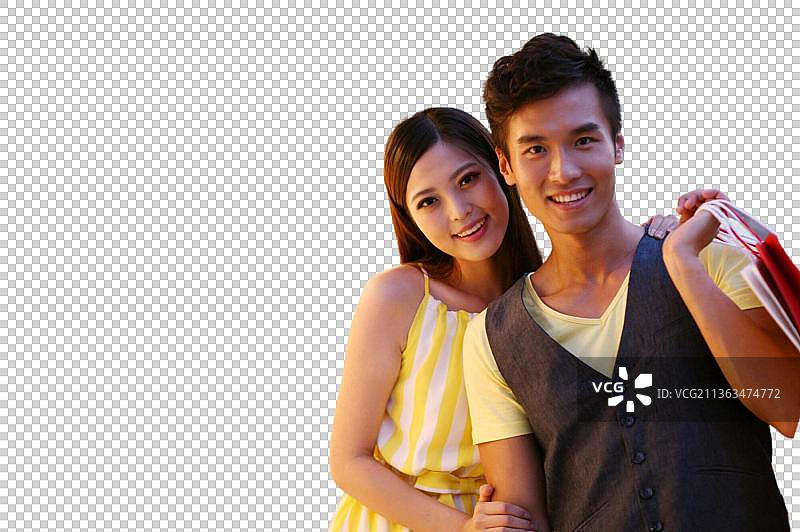 青年情侣在购图片素材