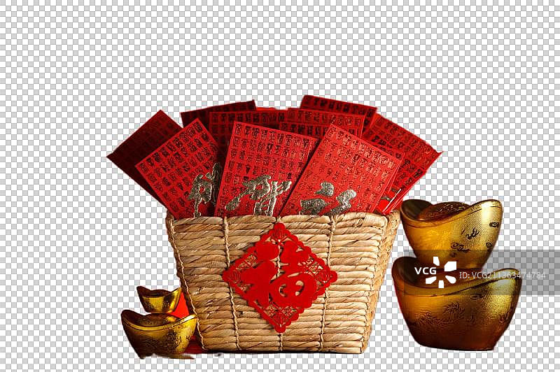 静物金元宝红包图片素材