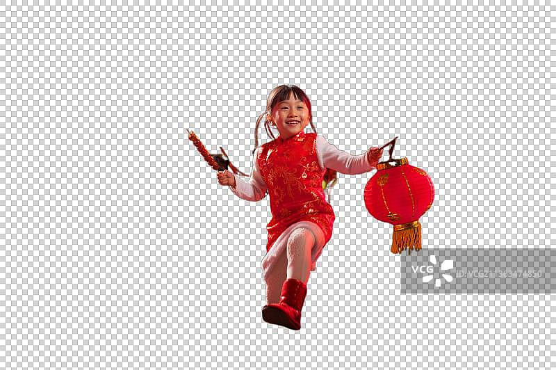 东方儿童过年图片素材