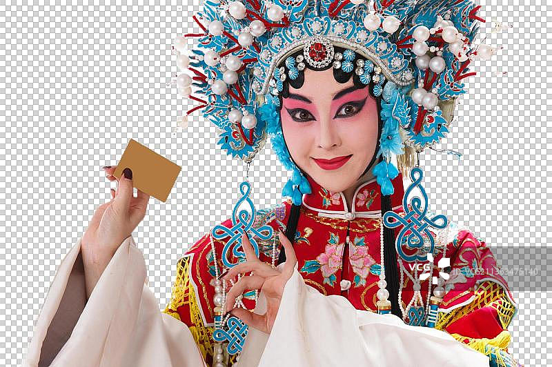 青年戏剧表演者拿着金卡图片素材