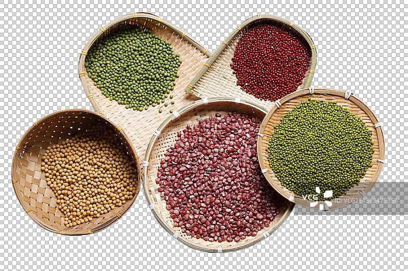 豆类-红豆,绿豆,黄豆,青豆图片素材