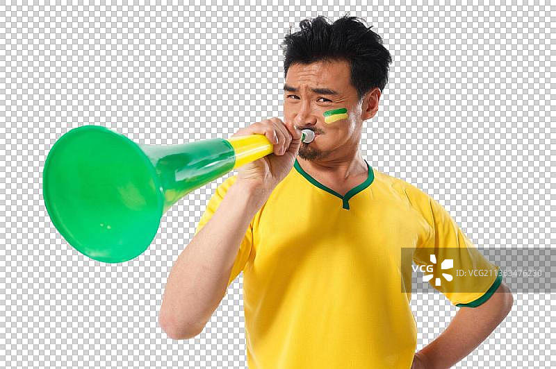 吹喇叭的球迷图片素材
