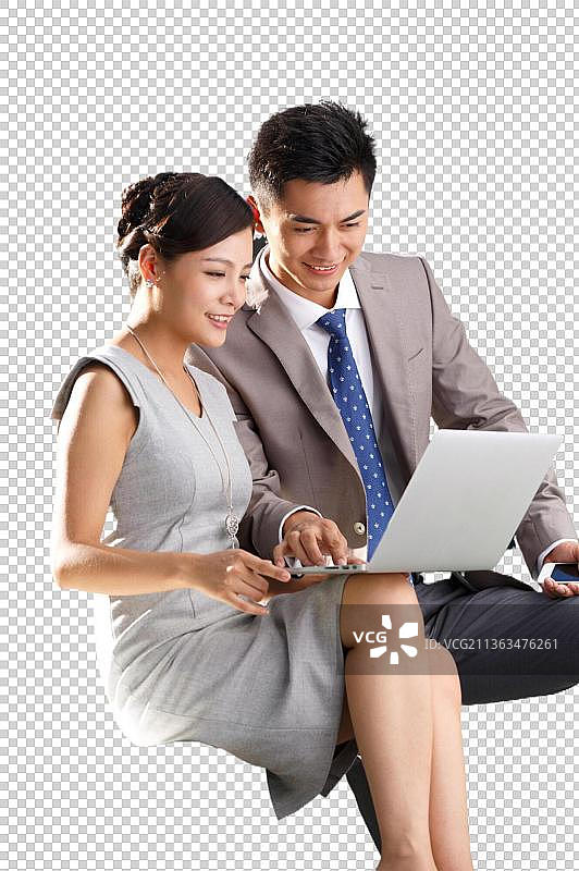 商务人士使用笔记本电图片素材