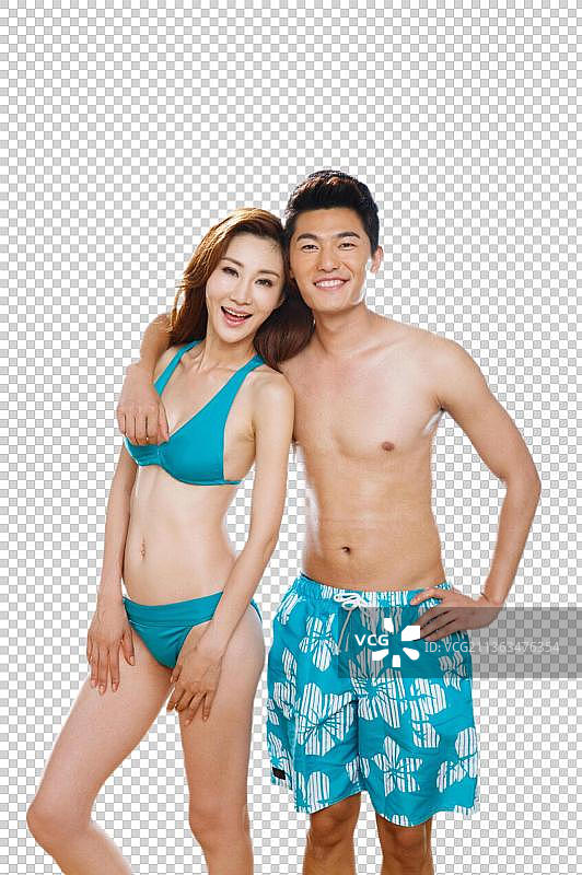 海边的浪漫情侣图片素材