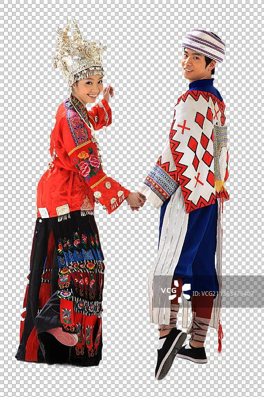 中国少数民族苗族情侣图片素材