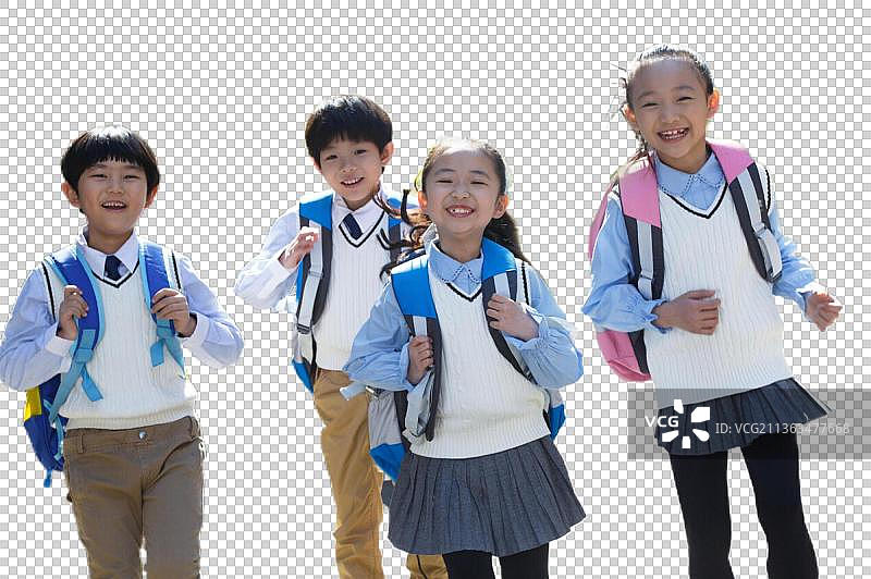 背着书包的小学生图片素材