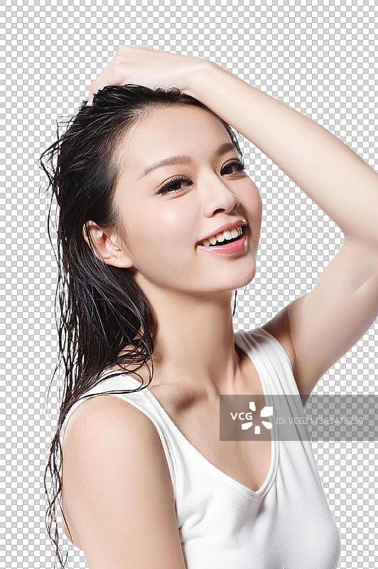 东方青年女人肖像图片素材