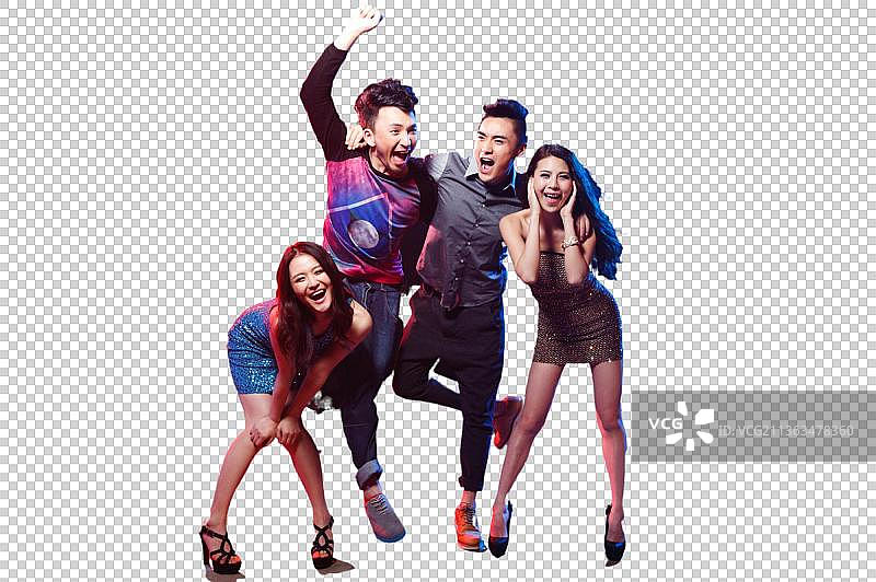 酒吧里跳舞的年轻人图片素材