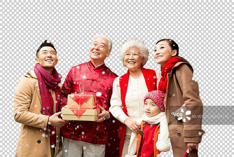 东方家庭过年图片素材