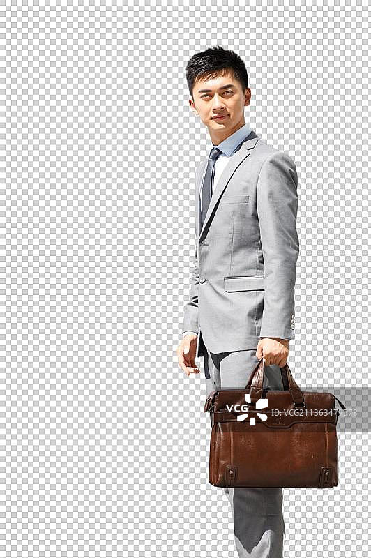 青年商务男人准备上电图片素材