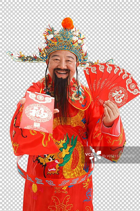 财神爷拿着红包图片素材