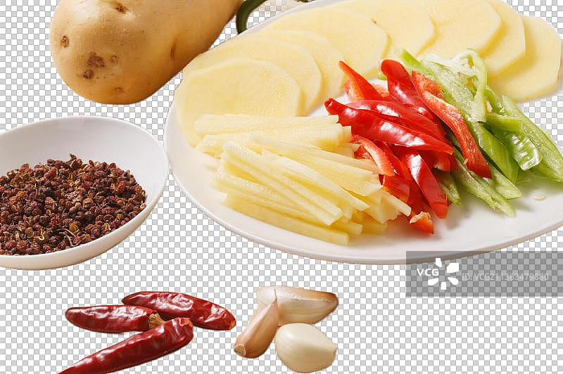 炒土豆丝的食材图片素材