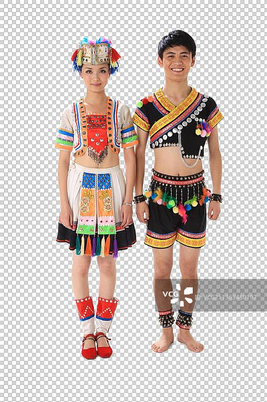 中国少数民族哈尼族情侣图片素材