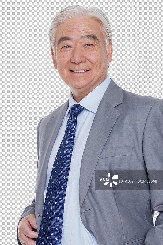 自信的老年男人的肖像图片素材