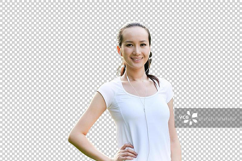 青年女人做运动图片素材