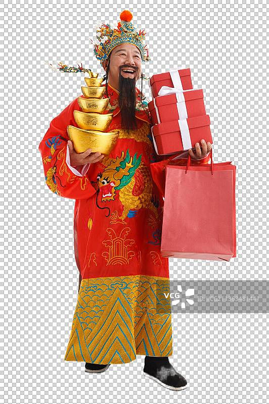 财神爷购物图片素材