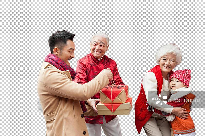 东方家庭过年图片素材