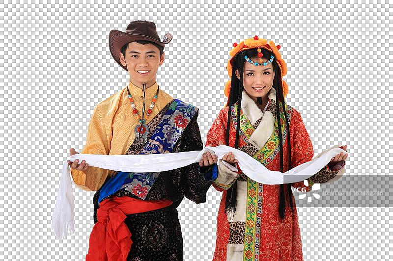 中国少数民族藏族情侣图片素材