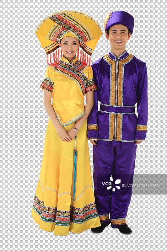 中国少数民族壮族情侣图片素材