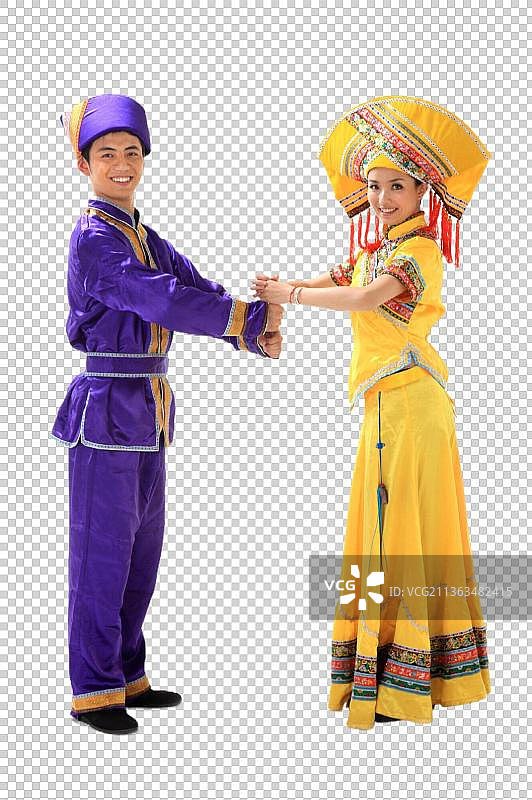 中国少数民族壮族情侣图片素材