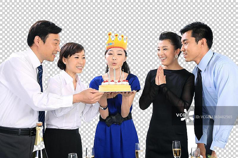 东方人商务庆祝图片素材