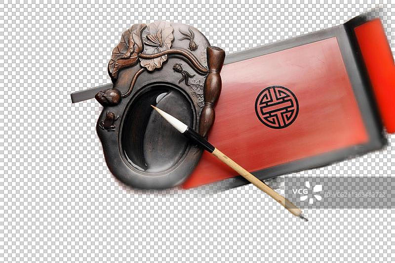 静物砚台竹简图片素材